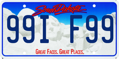 SD license plate 99IF99