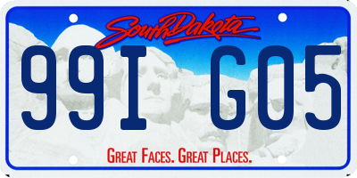 SD license plate 99IG05