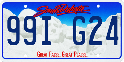 SD license plate 99IG24