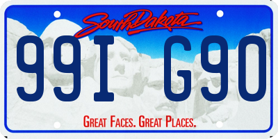 SD license plate 99IG90