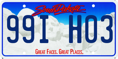 SD license plate 99IH03