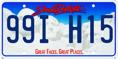 SD license plate 99IH15