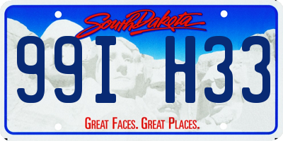 SD license plate 99IH33