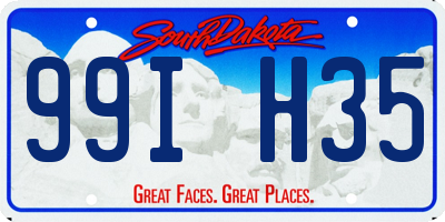 SD license plate 99IH35