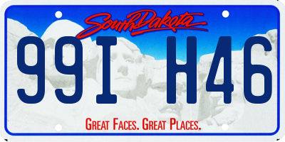 SD license plate 99IH46