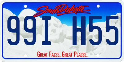 SD license plate 99IH55