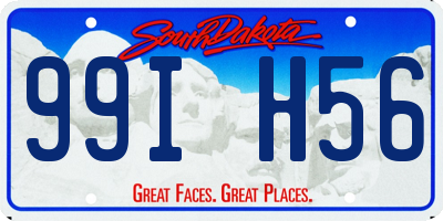 SD license plate 99IH56