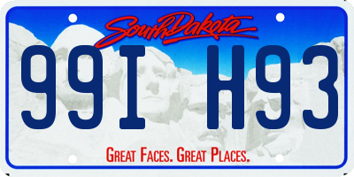 SD license plate 99IH93