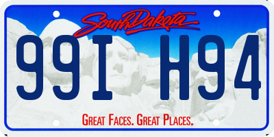 SD license plate 99IH94