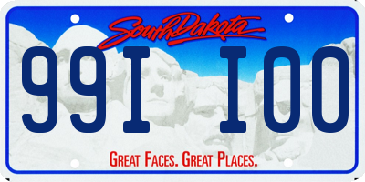 SD license plate 99II00