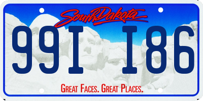 SD license plate 99II86