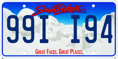 SD license plate 99II94