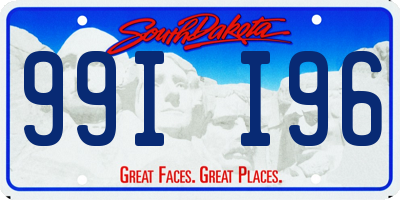 SD license plate 99II96