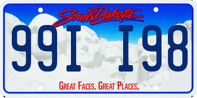 SD license plate 99II98