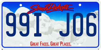 SD license plate 99IJ06