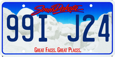 SD license plate 99IJ24