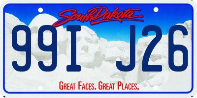 SD license plate 99IJ26