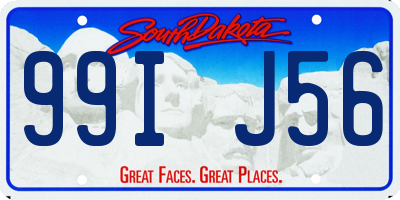 SD license plate 99IJ56