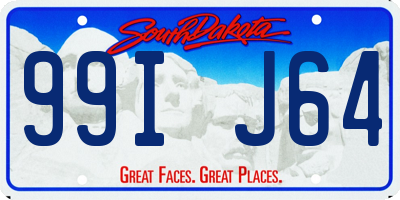 SD license plate 99IJ64