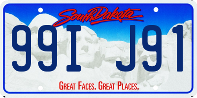 SD license plate 99IJ91