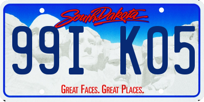 SD license plate 99IK05