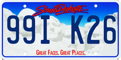 SD license plate 99IK26