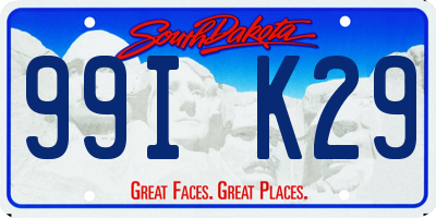 SD license plate 99IK29