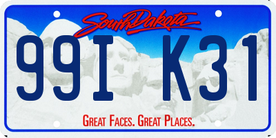SD license plate 99IK31