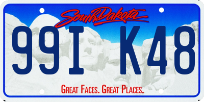 SD license plate 99IK48
