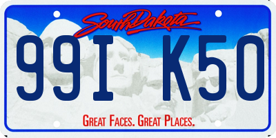 SD license plate 99IK50