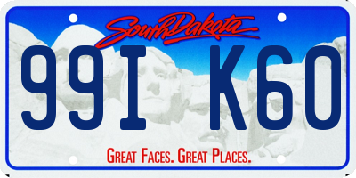 SD license plate 99IK60