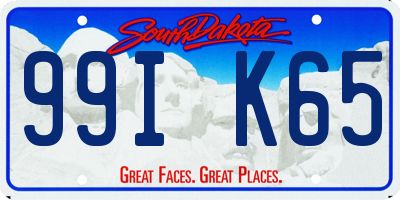 SD license plate 99IK65