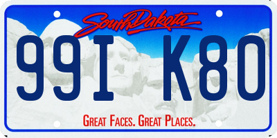 SD license plate 99IK80
