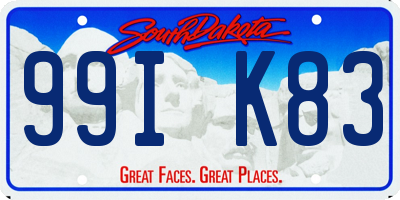 SD license plate 99IK83