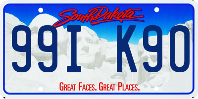 SD license plate 99IK90