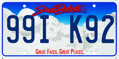 SD license plate 99IK92