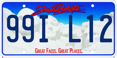 SD license plate 99IL12