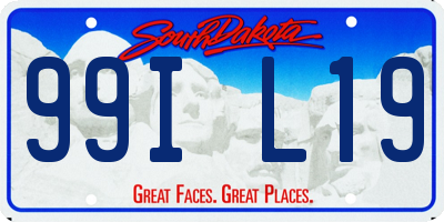 SD license plate 99IL19