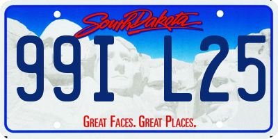 SD license plate 99IL25