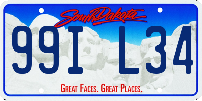 SD license plate 99IL34