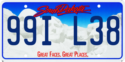 SD license plate 99IL38