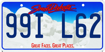 SD license plate 99IL62