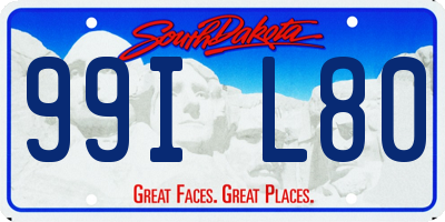 SD license plate 99IL80