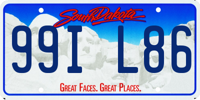 SD license plate 99IL86