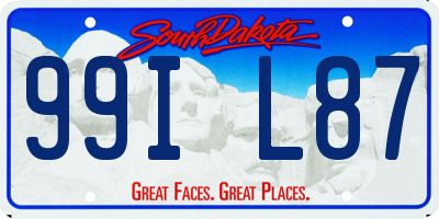 SD license plate 99IL87