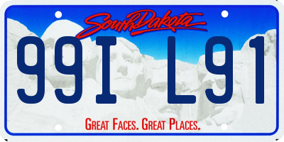 SD license plate 99IL91