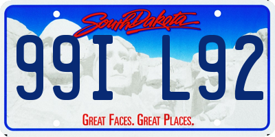 SD license plate 99IL92