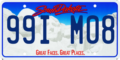 SD license plate 99IM08