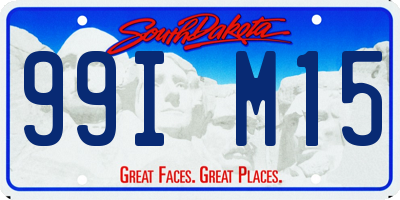 SD license plate 99IM15