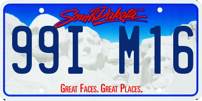 SD license plate 99IM16